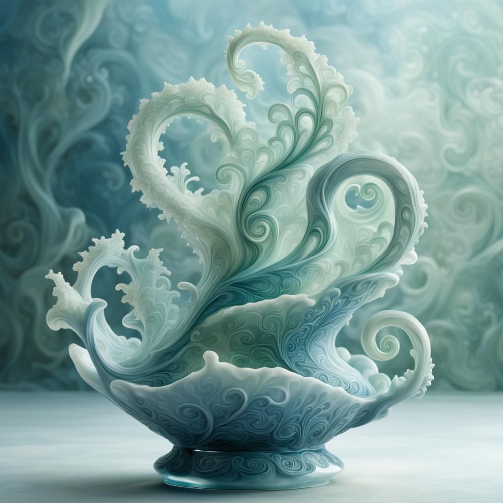 delicate porcelain sculpture.