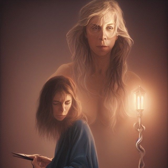 Elizabeth Hurley Digital Painting in Art Nouveau Style