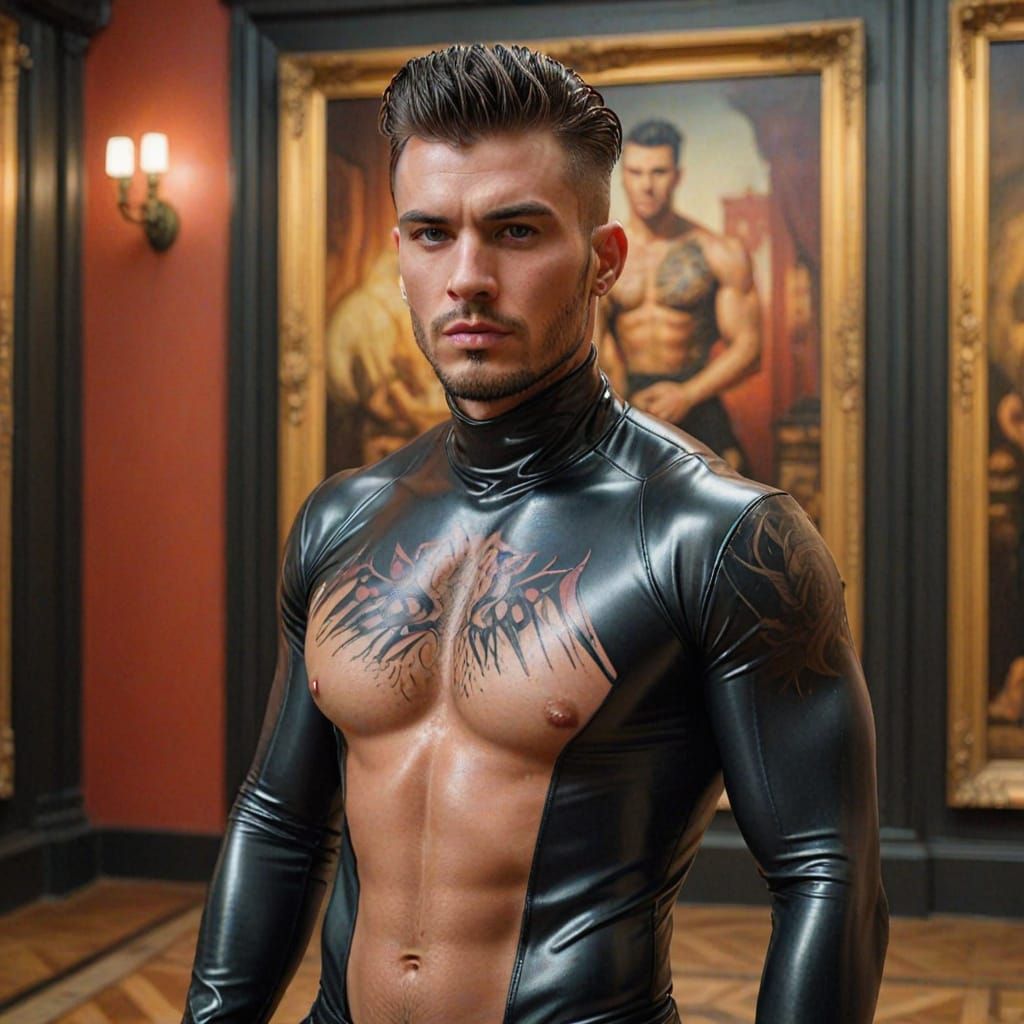 Man in Glass Box: Hyper-Realistic Digital Art