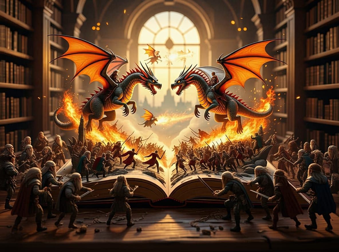 Pop-Up Book Reveals Epic Fantasy Battle Scene