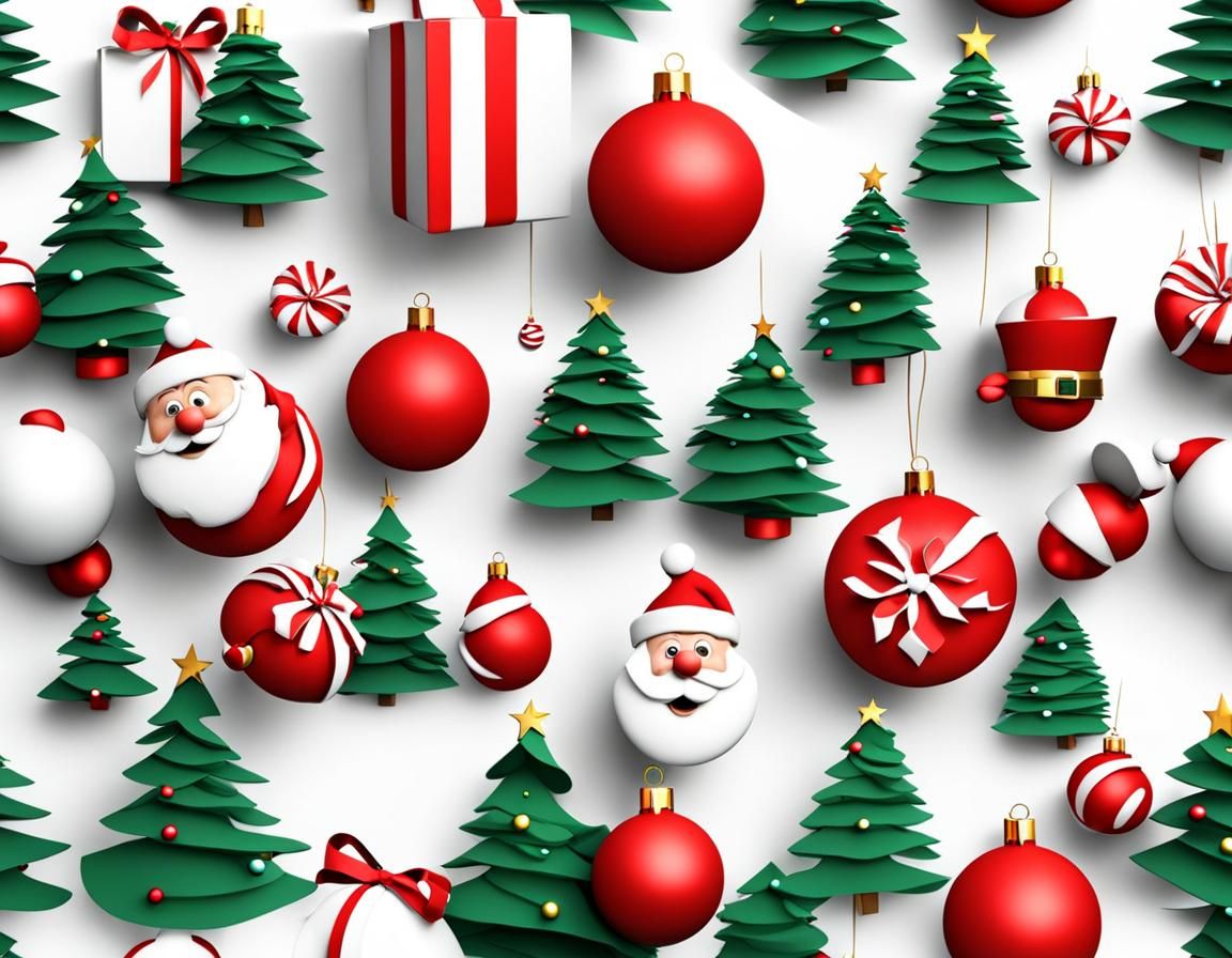 Funny 3D Christmas Background