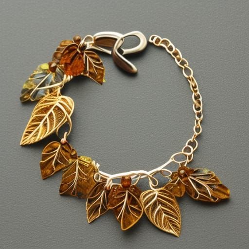 Autumn Leaves Memory Wire Bracelet Design
