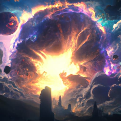 Epic Explosion in Cinematic Digital Matte Painting