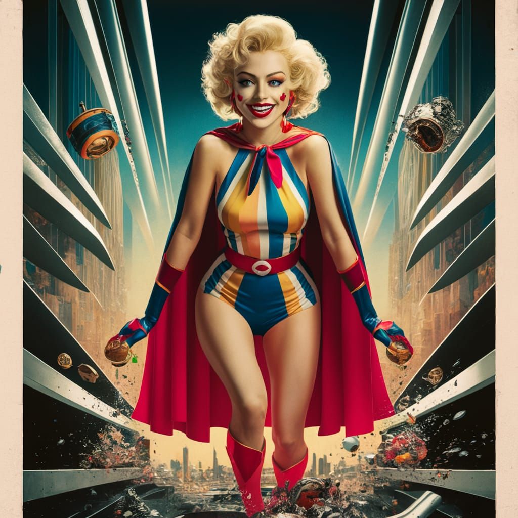 Marilyn Monroe-Inspired Supervillain Movie Poster