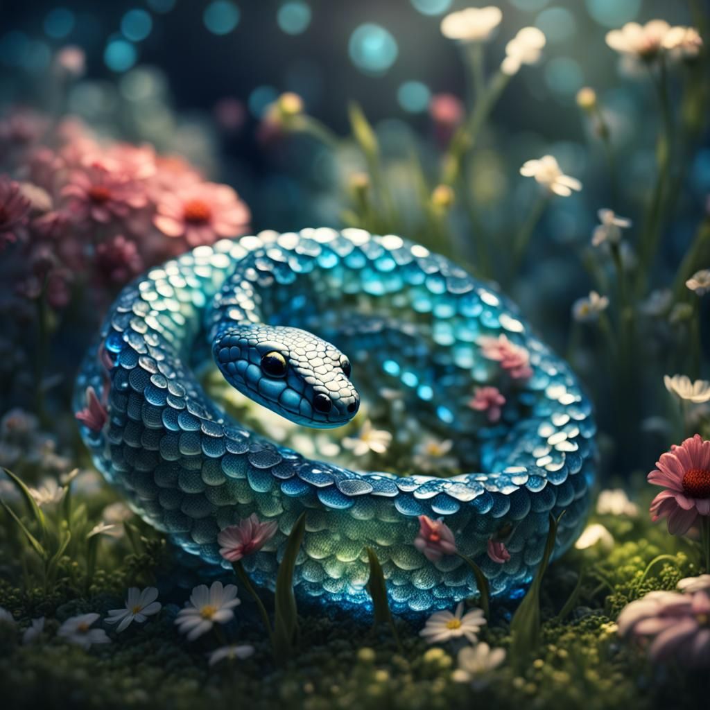 Blue Glass snake