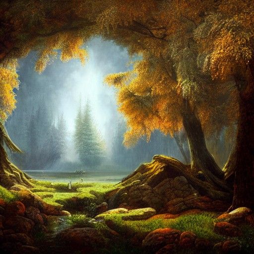 Surreal Feeling of Love Climax in Painting