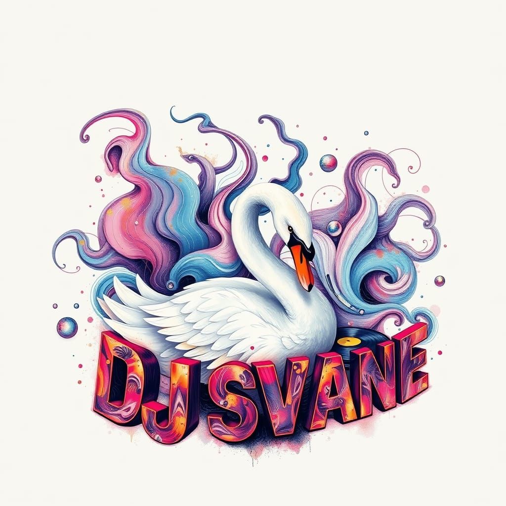 Swan DeeJay with Vibrant 3D Lettering