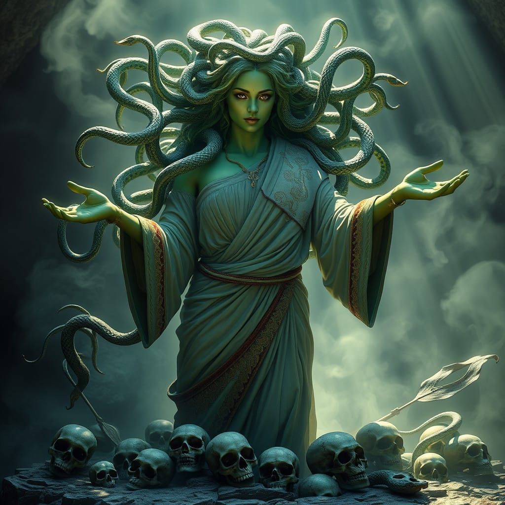 Motherly Goddess Emerges from Serpentine Majesty