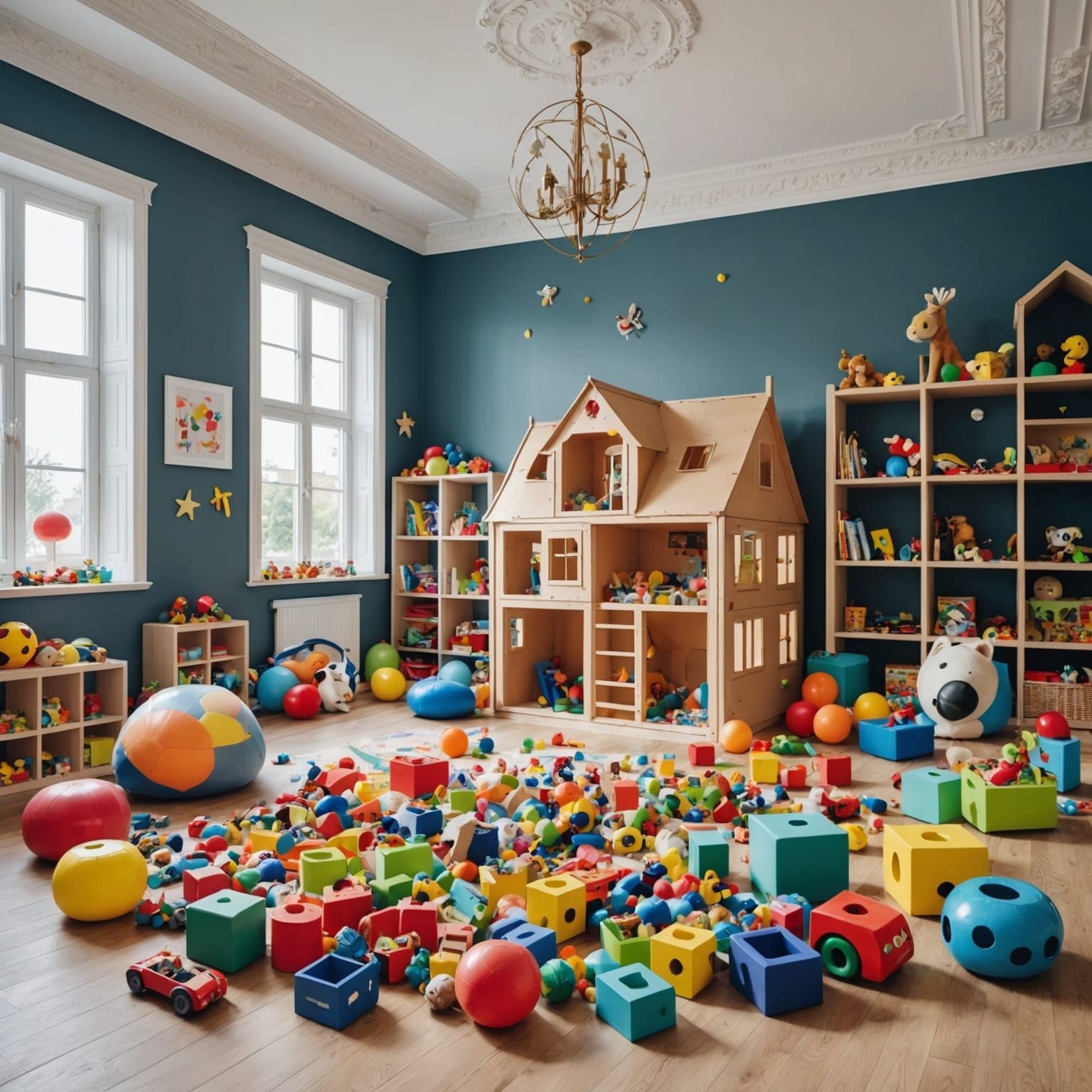 Luxurious Children's Playhouse Filled with Toys
