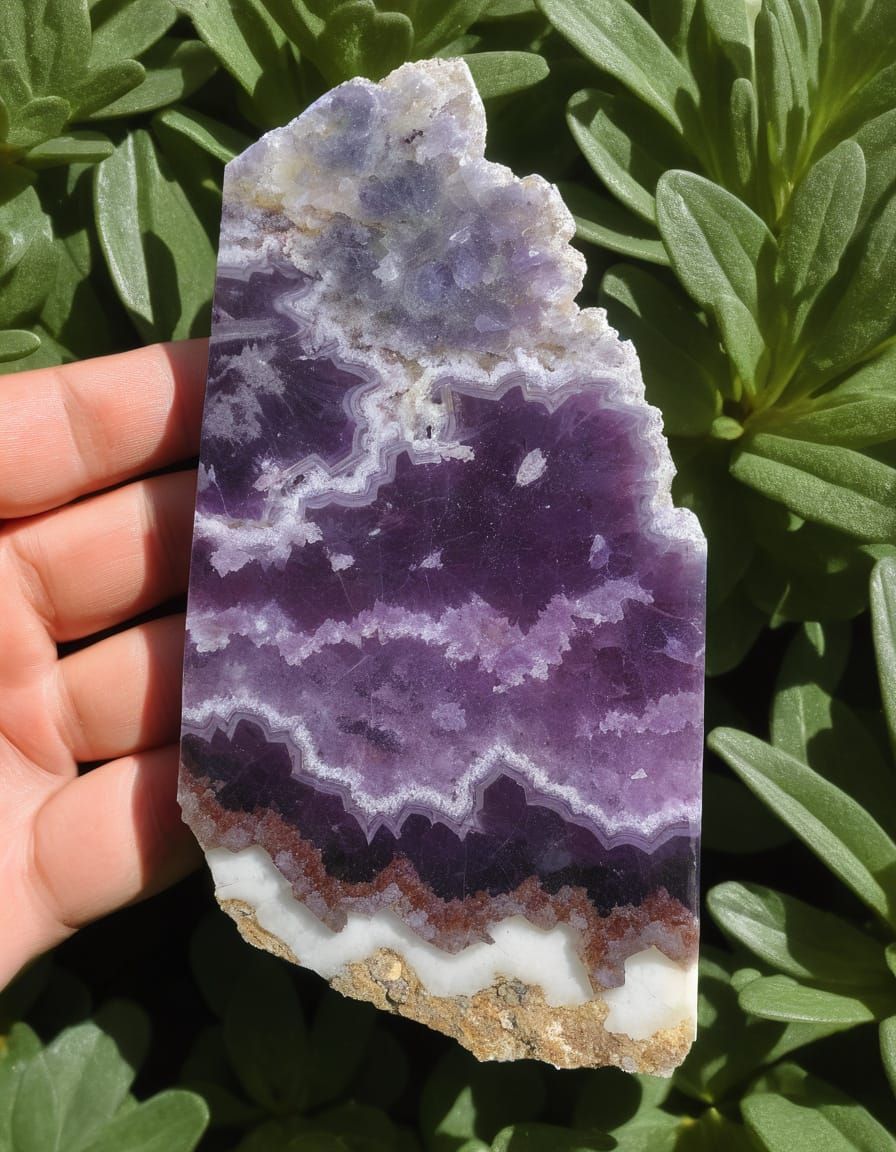 Glistening Lepidolite Crystal Slice