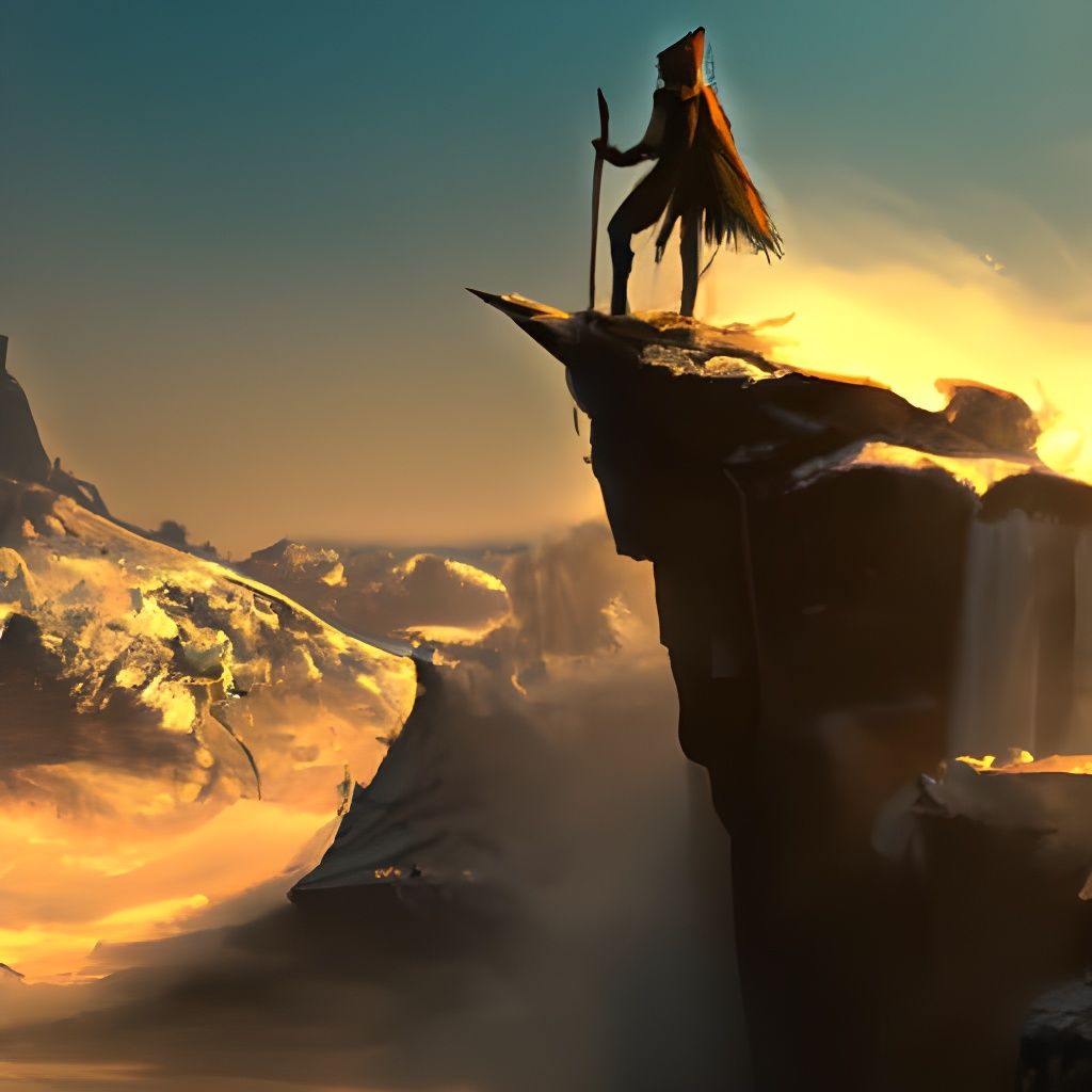 Misty Landscape Art in Golden Age Style