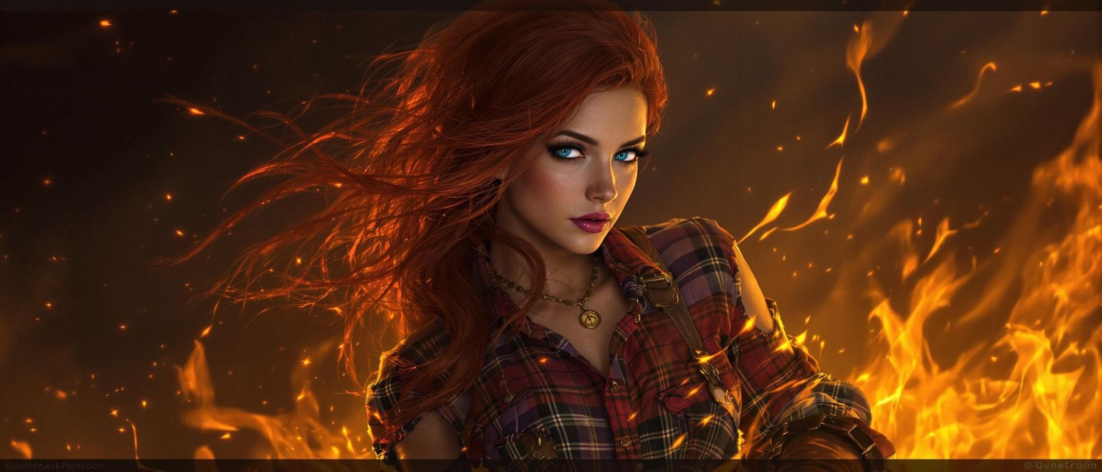 Dark Fantasy Maiden in Elegant Attire