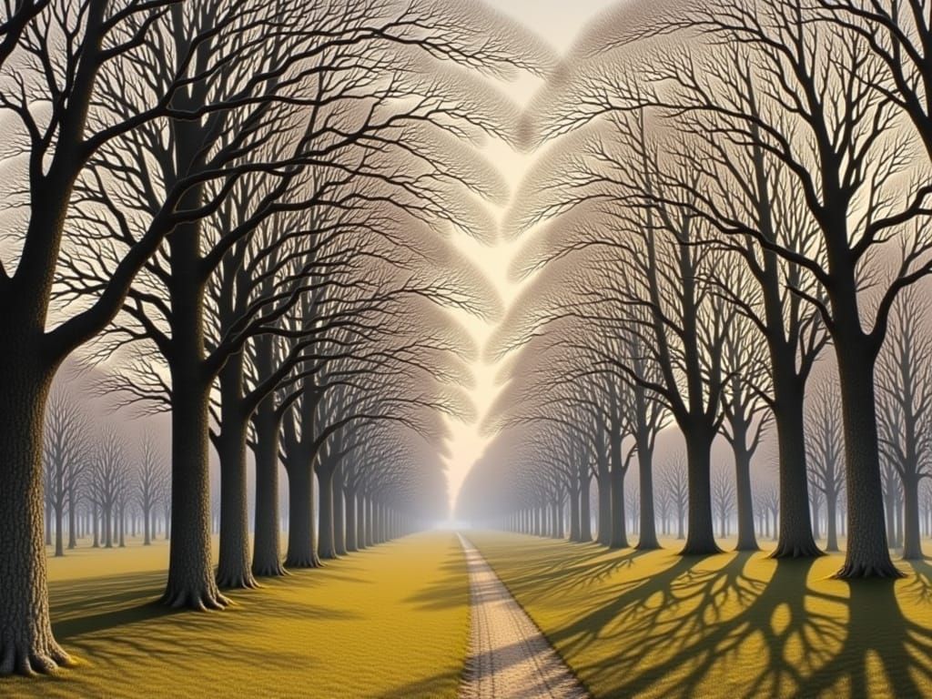 Ethereal City Park in Early Spring, Inspired by Bilibin and ...