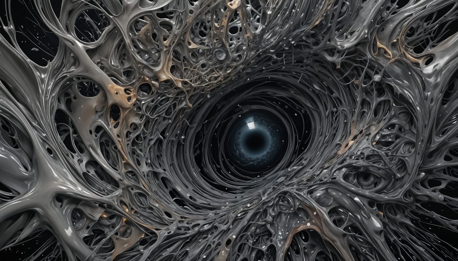 Abstract Hyperrealistic Void of Eroded Consciousness