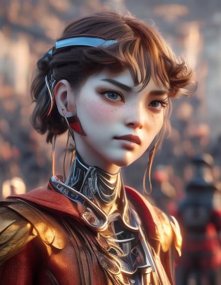 Photorealistic Robotic Portrait in 16K Resolution