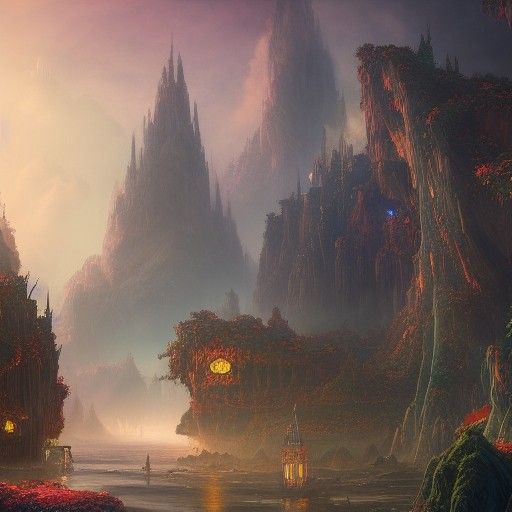 Fantastical Pub Interior Concept Art