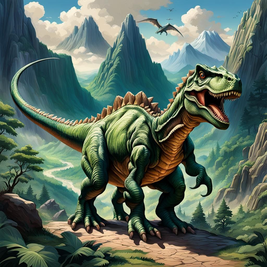 AI Generated Image of Dinosaurs