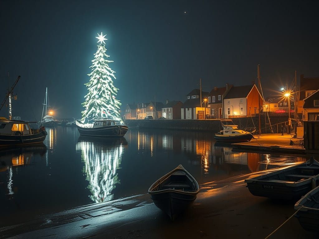 Surreal Futuristic Scene of Glowing Gown in 22nd Century Fre...