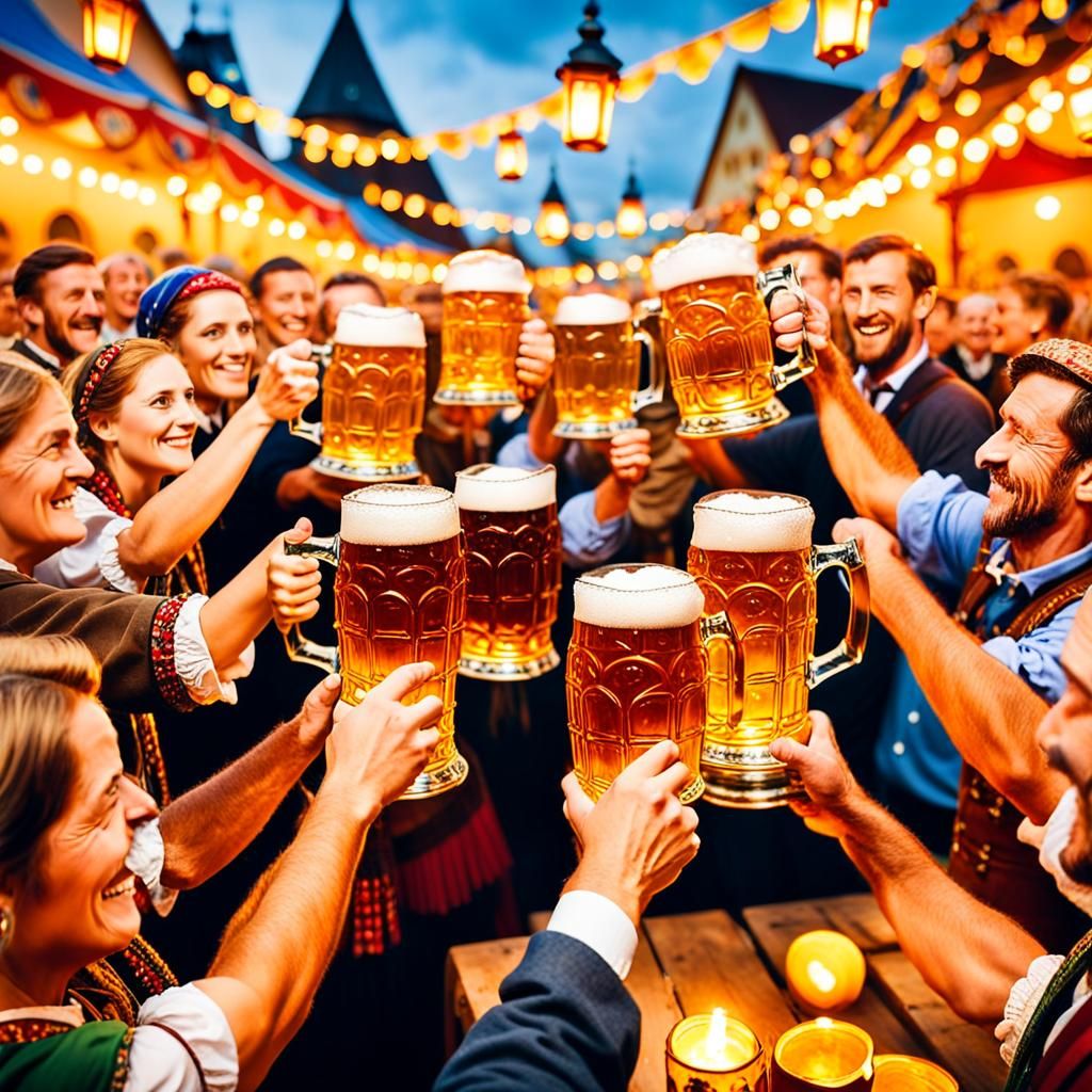 Oktoberfest Celebration as Fauvist Painting