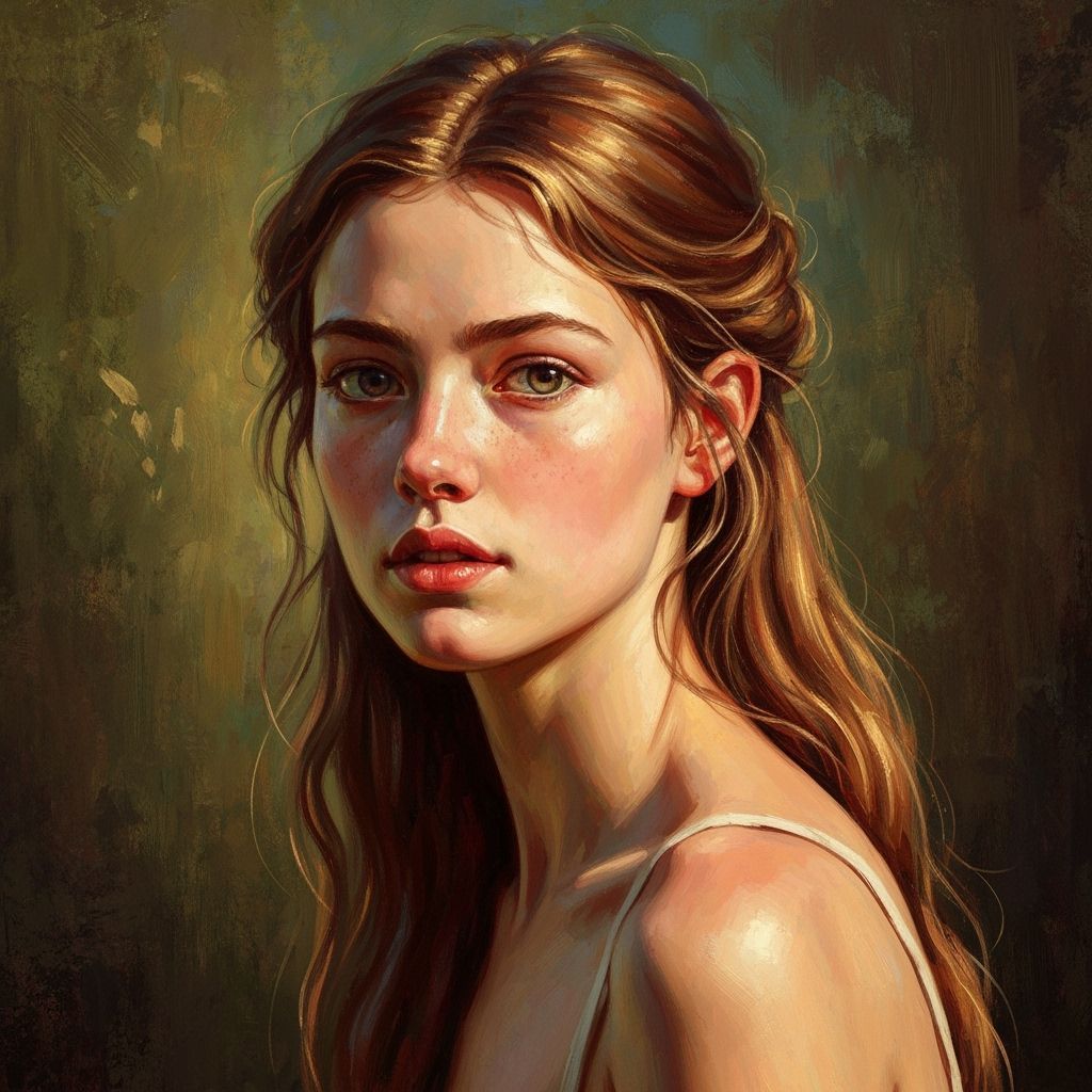 Stunning Young Woman in James Gurney Style