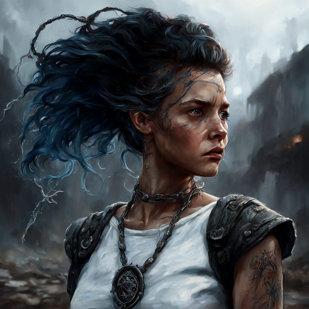 Steampunk Siren Chained to the Earth