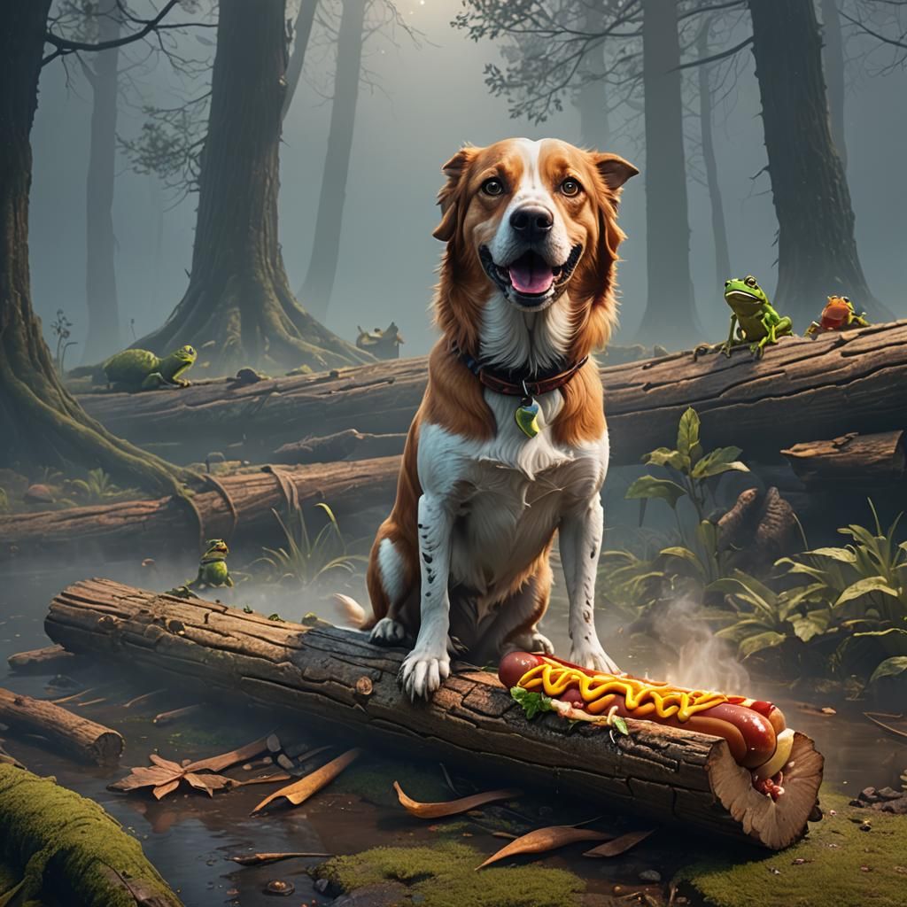 Dog, Hotdog, Log, and Frog: Fantastical Matte Painting