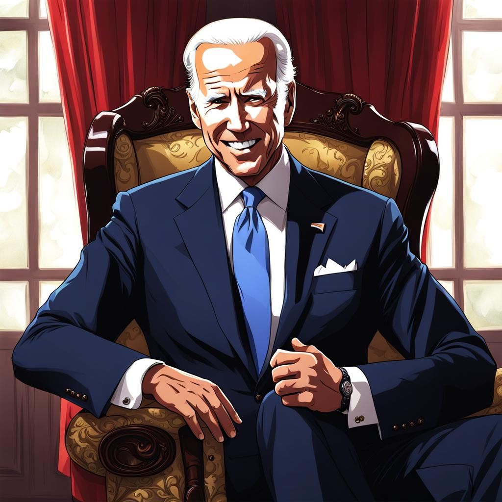 Joe Biden as Anime Character