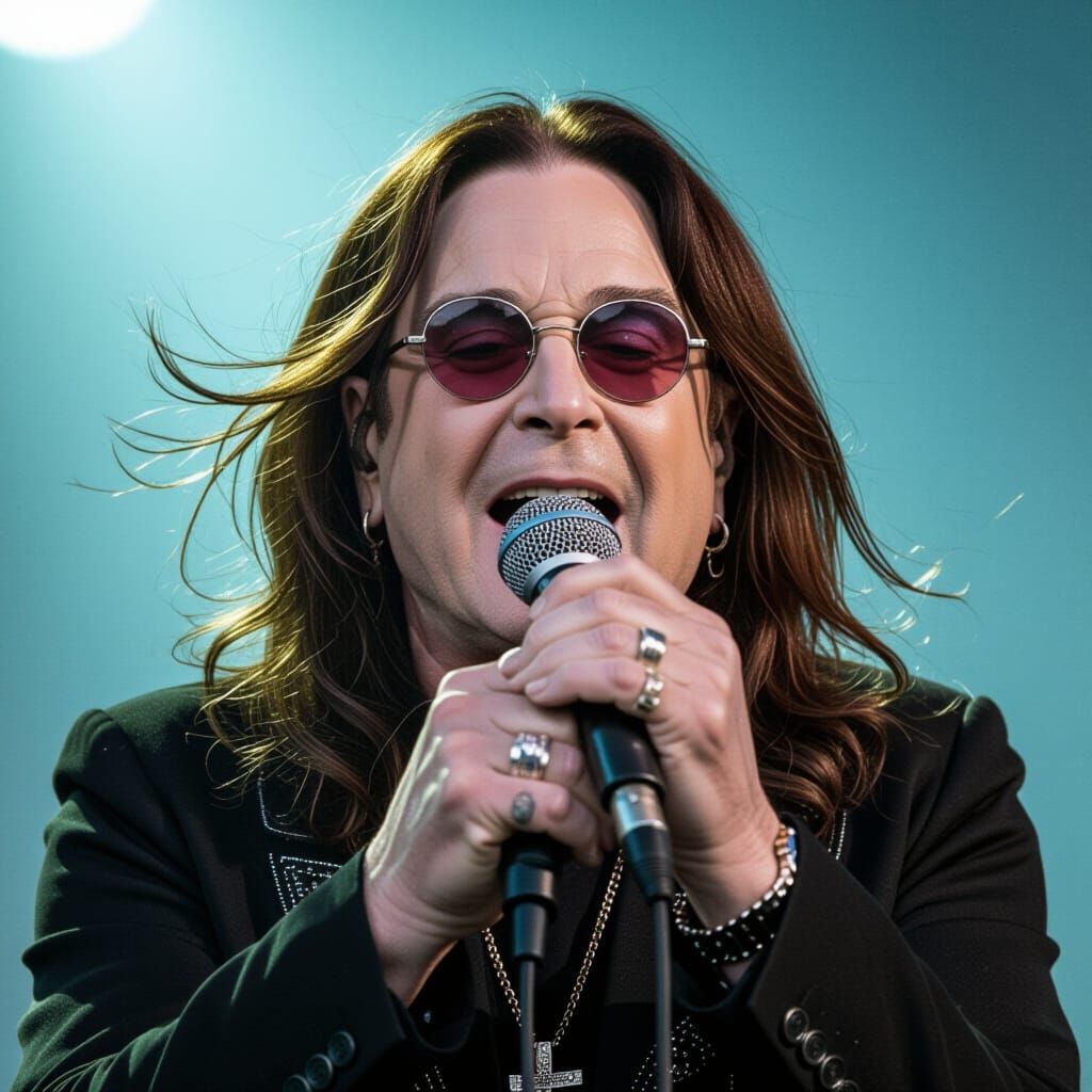 Rock Singer Performing Live on Stage