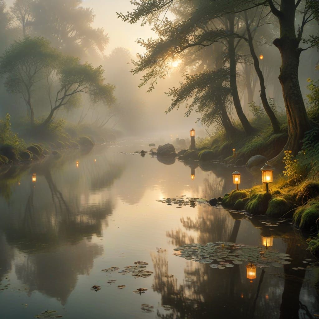 Riverbank Serenity in Soft Focus