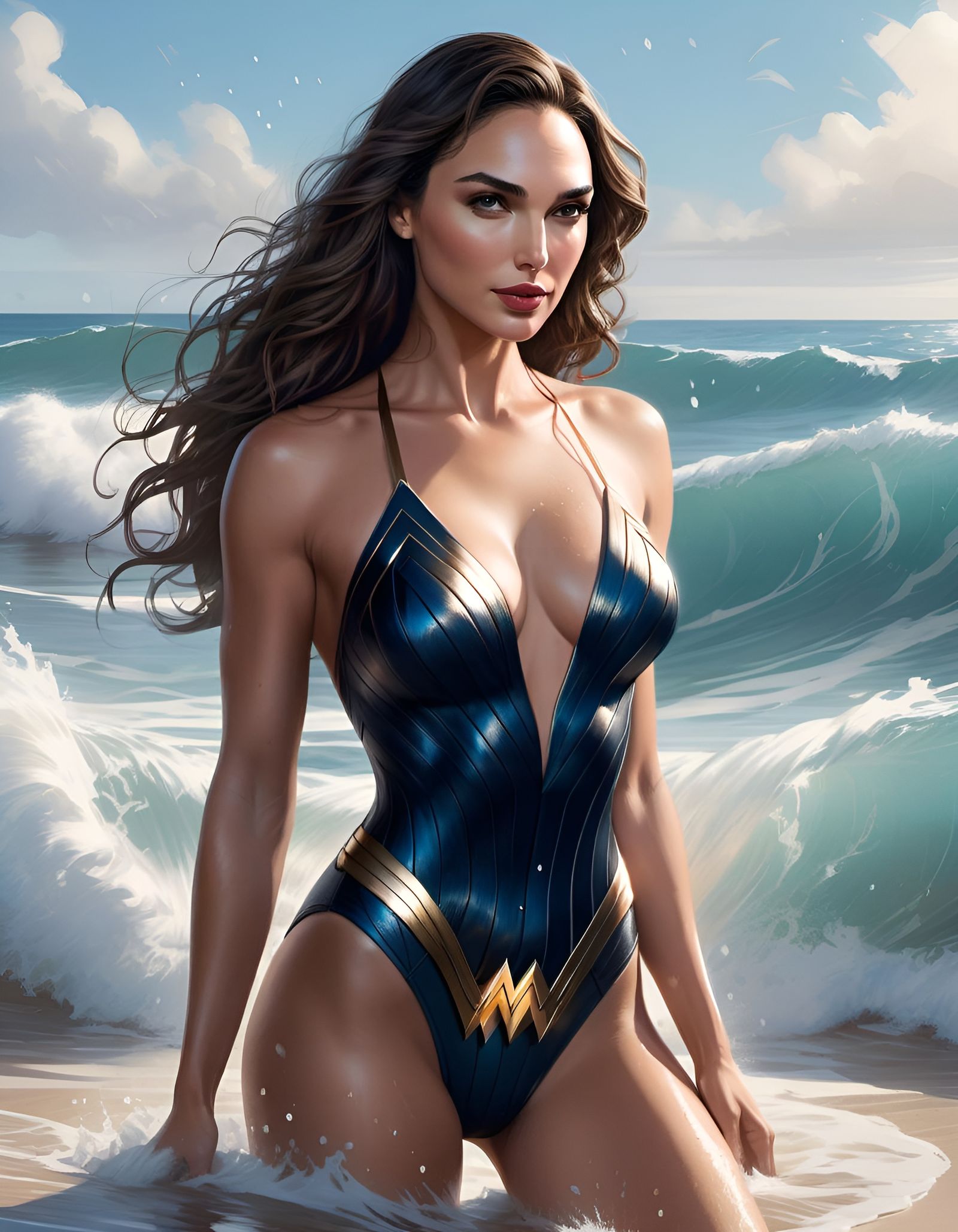 Gal Gadot as Wonder Woman on Holiday