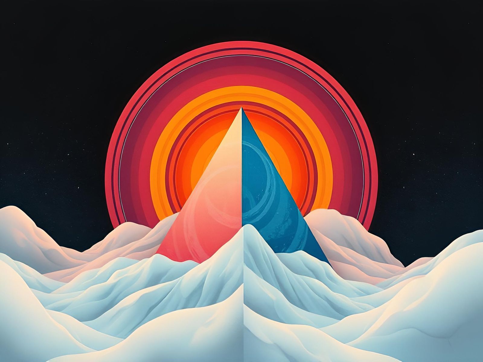 Minimalist Automotism Art with Symbolic Patterns