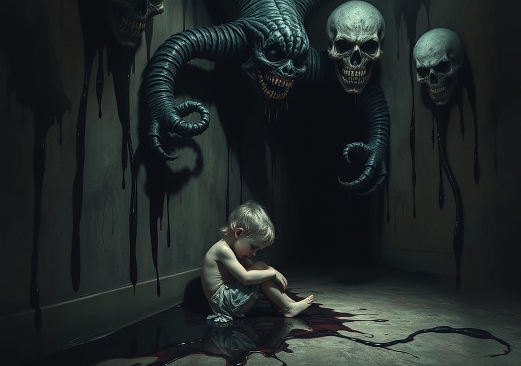 Lovecraftian Horror Looms Over Child in Dreamscape