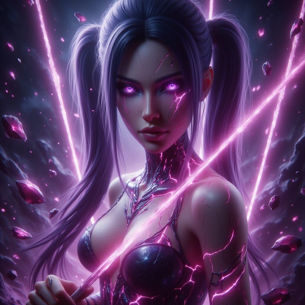 <lora:-Omnious-:1.0> 8k, ultra high definition, unreal engine, Psylocke as a disney character, Psylocke has her psychic ...