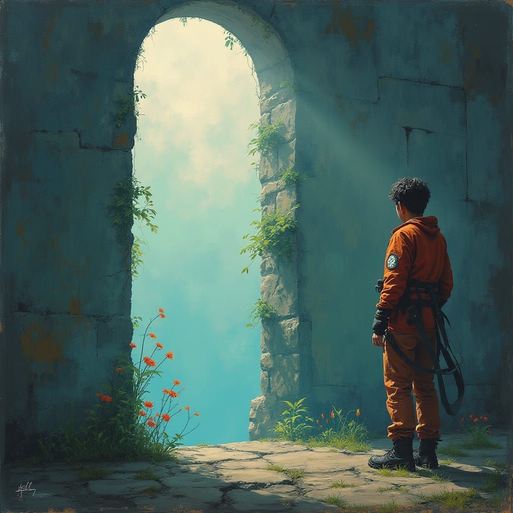 A Futuristic Despair in Neon-Lit Prison