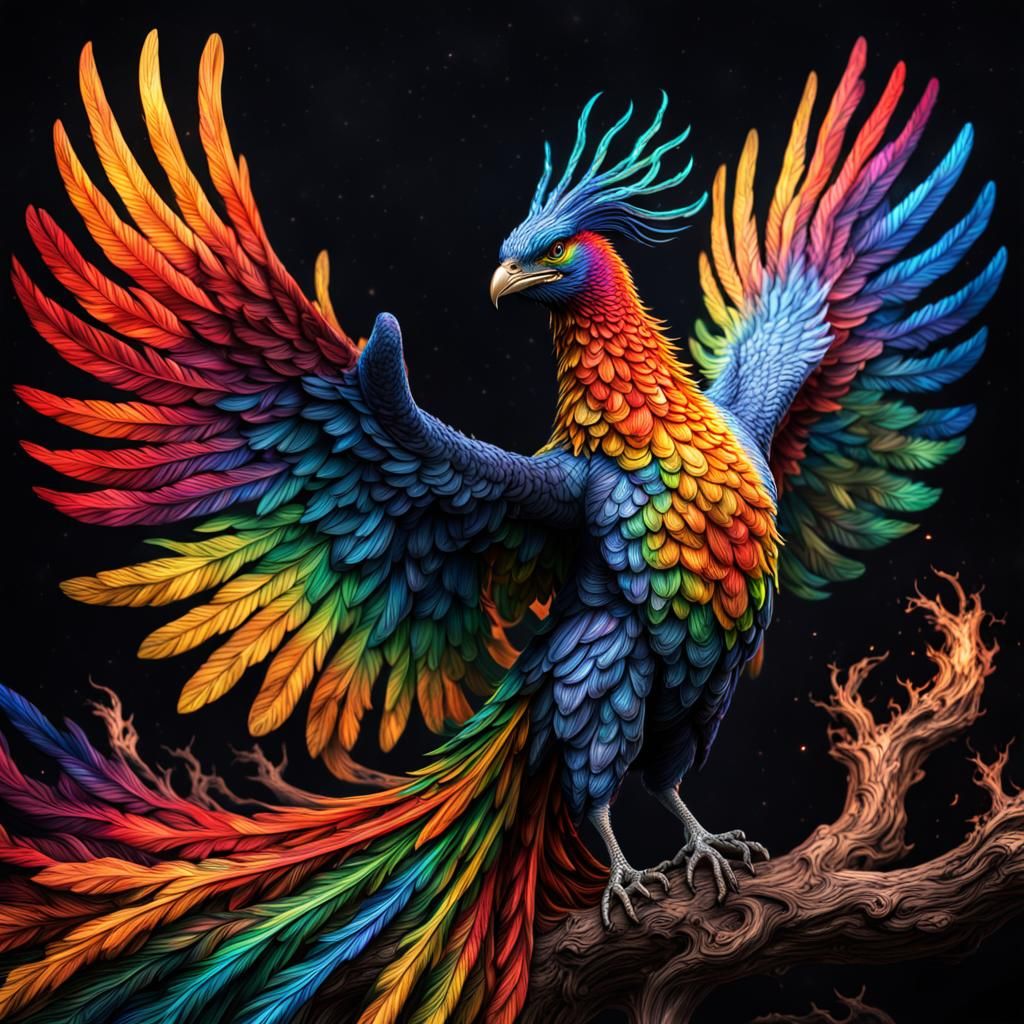 Spectacular Rebirth of a Rainbow Phoenix