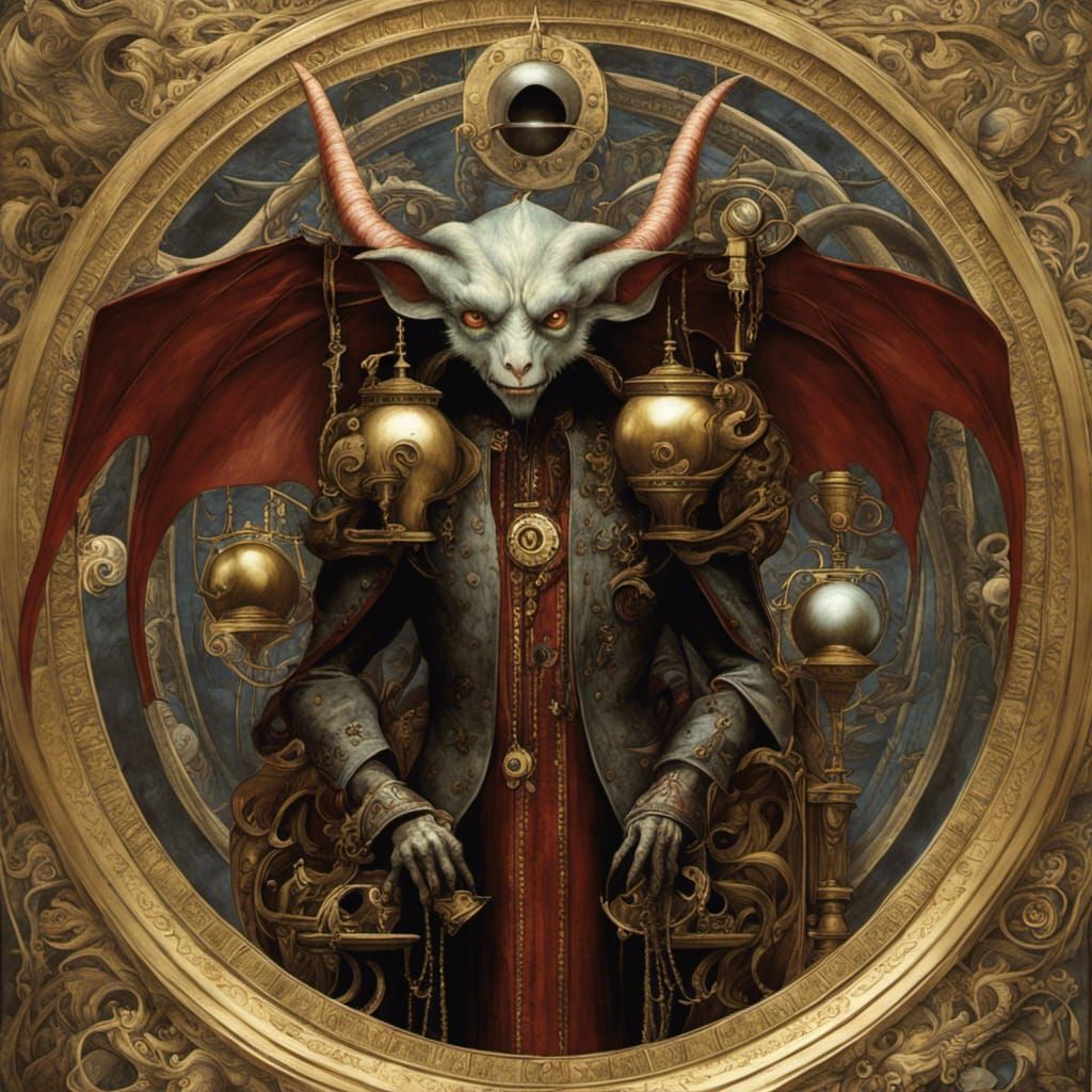 Mechanical Physics Concept Art in Renaissance Style