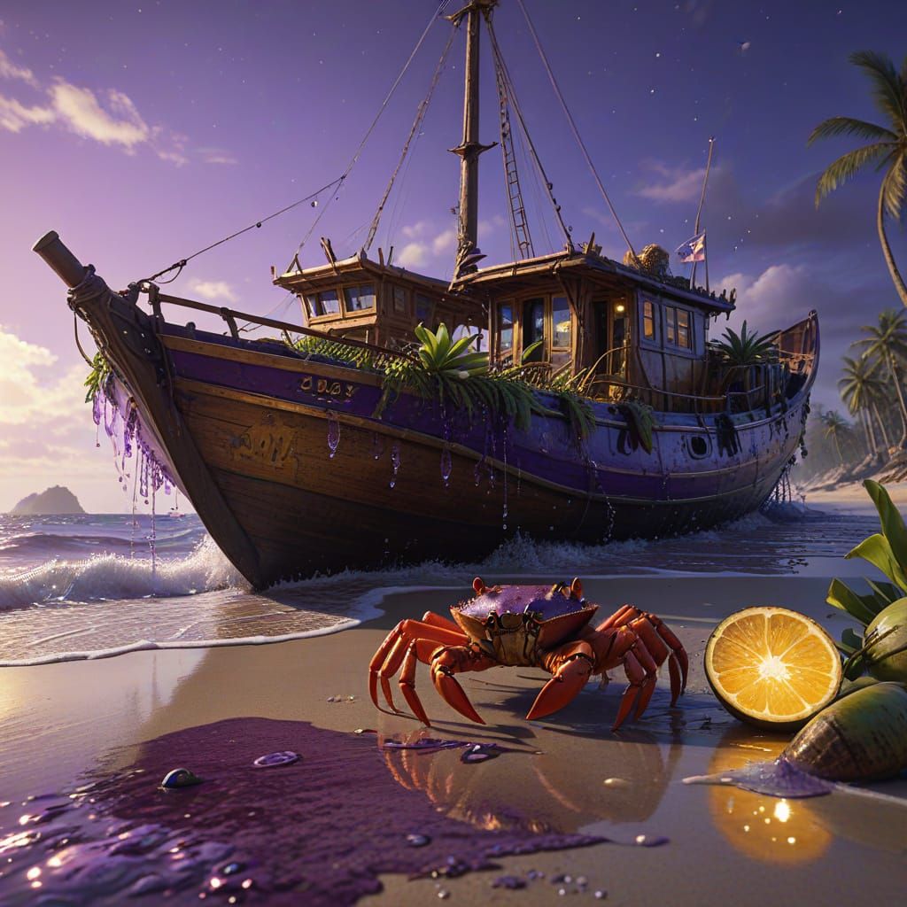 Dark Fantasy Beach Scene in Rutkowski Style