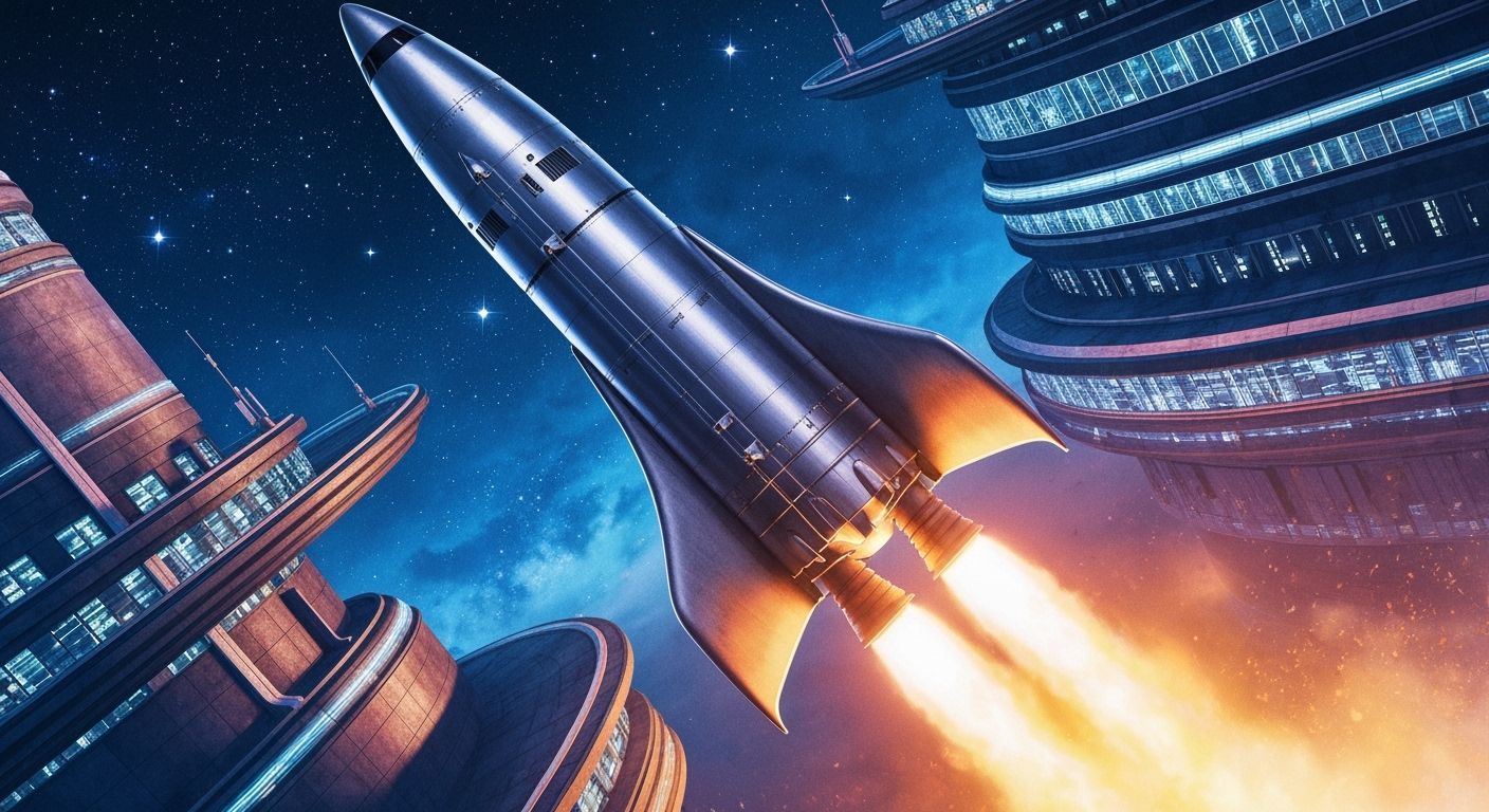 Rocket Number Nine Soars in Retrofuturistic Style