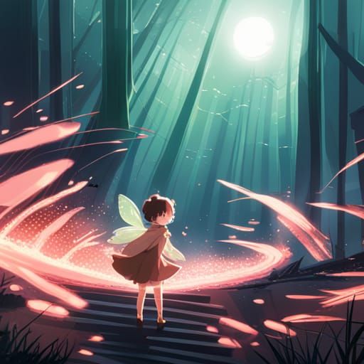 Anime Fairy Girl in Studio Ghibli Style