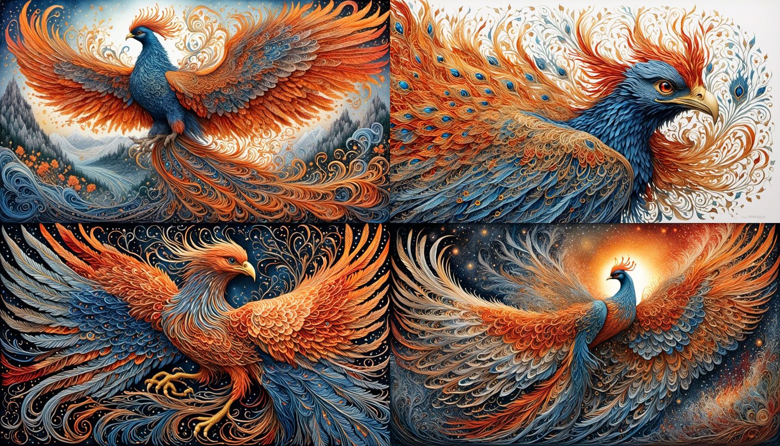 Phoenix Rising in Fiery Digital Art