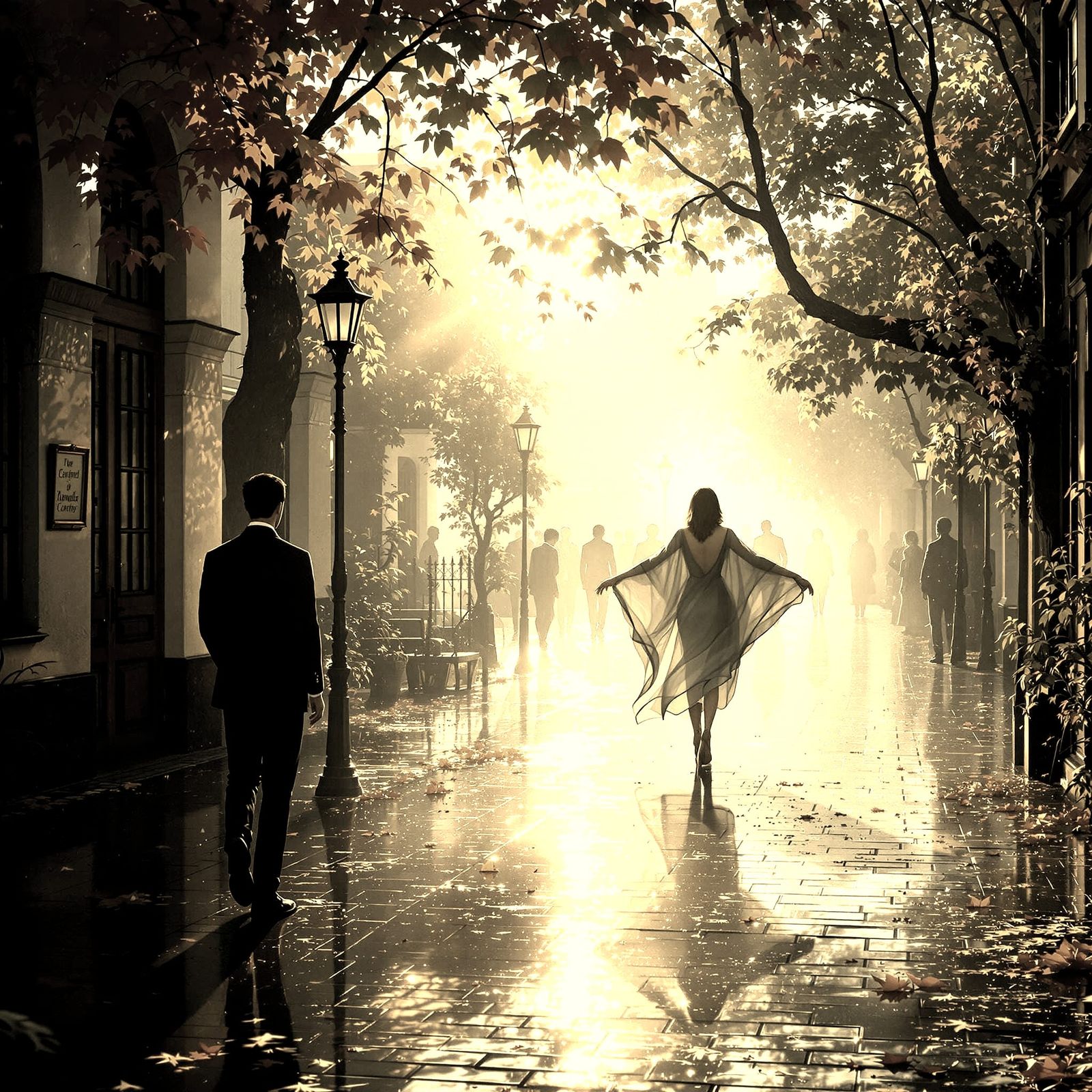 Ethereal Woman in Silk Dress: Year of the Cat