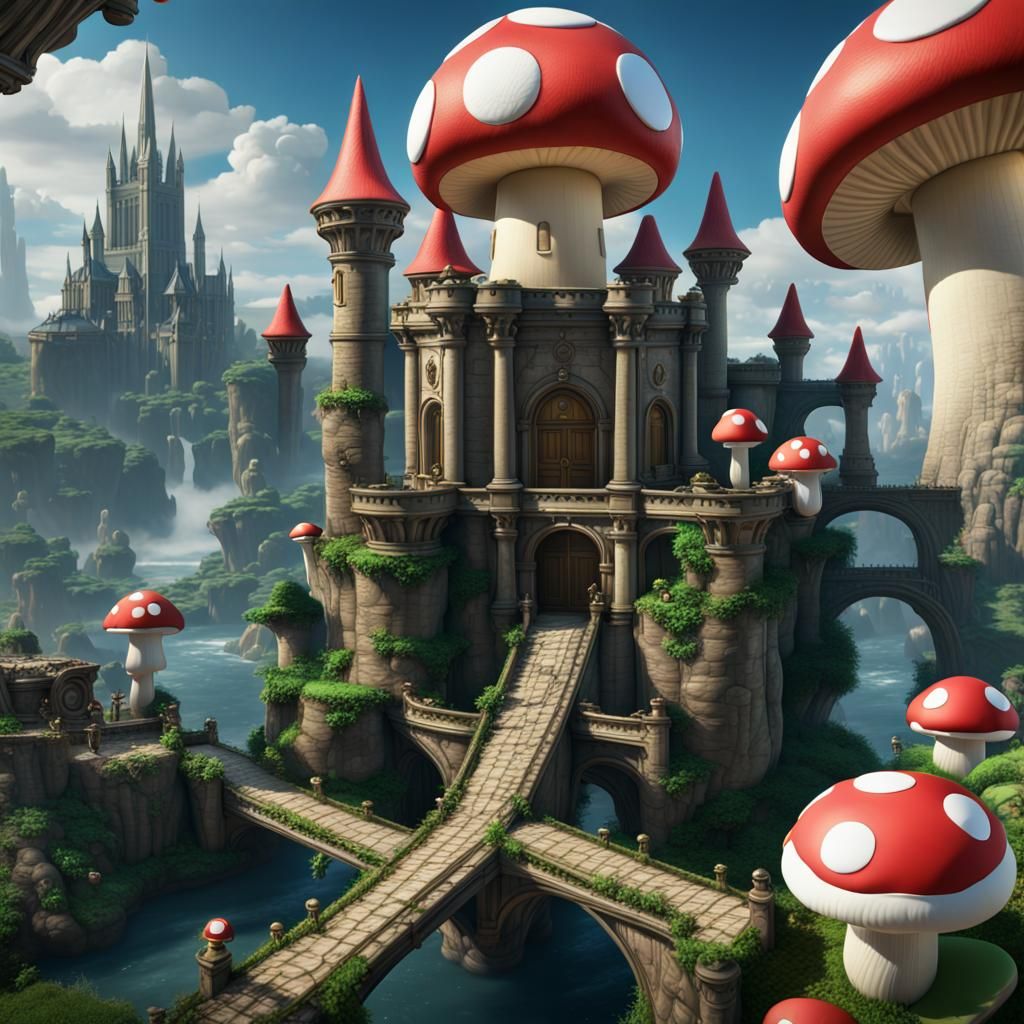 DC Universe Infused with Mushroom Kingdom: Matte Painting