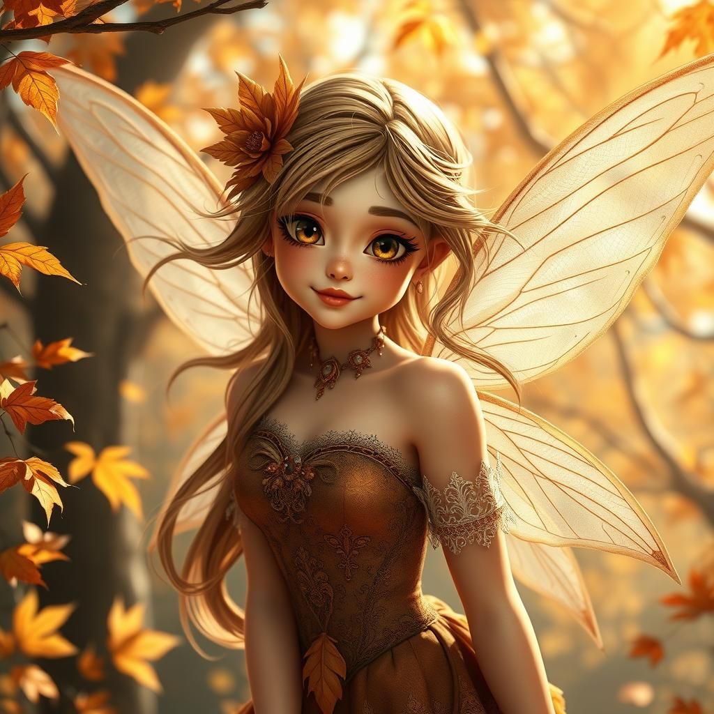 Beautiful Autumn Pixie with Delicate Wings