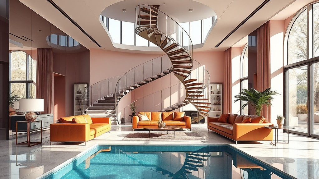 Luxury Space Age Living Room with Victorian Accents