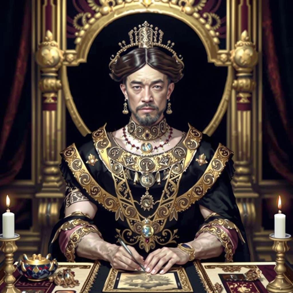 Regal Figure in Opulent Grandeur