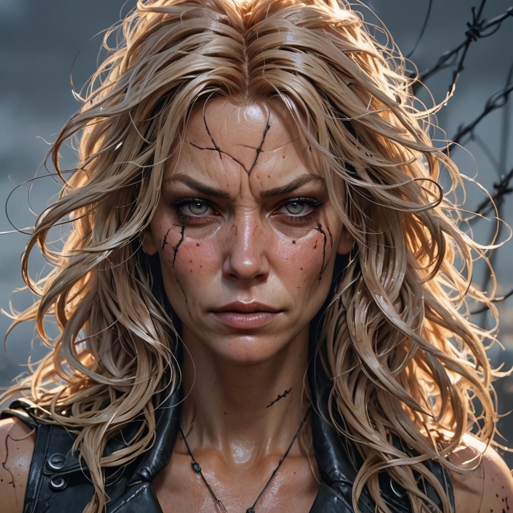 Hyperdetailed Barb Wire Portrait in Unreal Engine 5