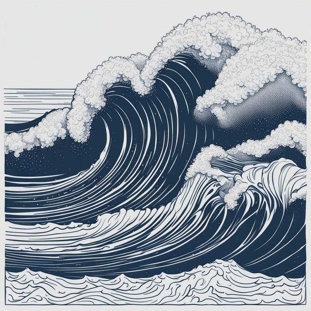 Ocean Wave Shaped Like a Right-Hand Mitten