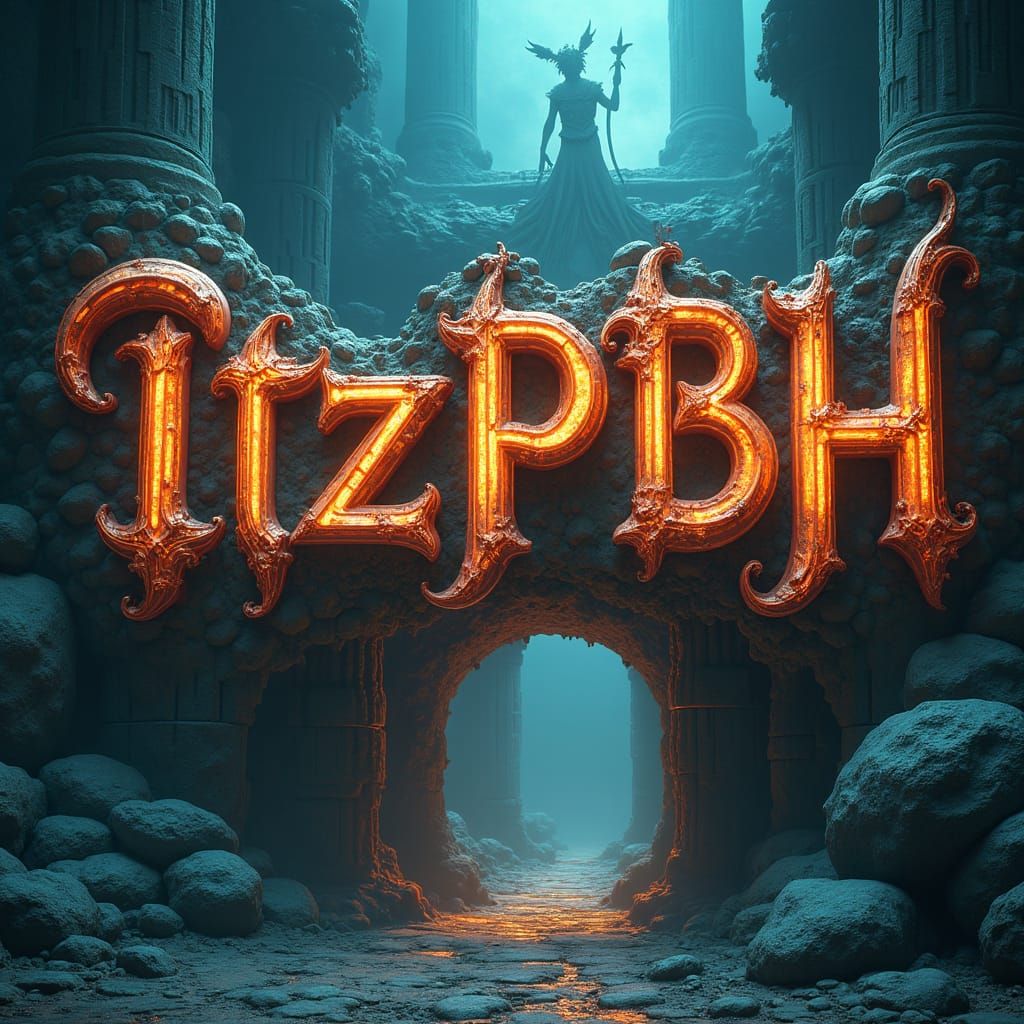 Mystical 'ItzPBH' Text in Dreamlike Realm