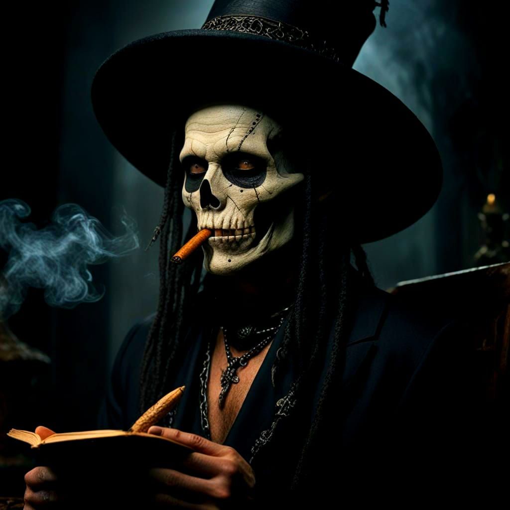 Gothic Voodoo Witch Doctor Portrait in Dark Fantasy Style