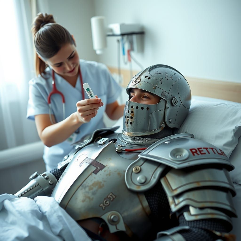 Hospitalized Knight in Silver Armor